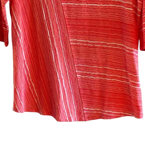 Habitat Size Medium Melon and White Striped Pullover Shirt - Picture 5 of 10